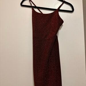 Red Shiny Bodycon Dress